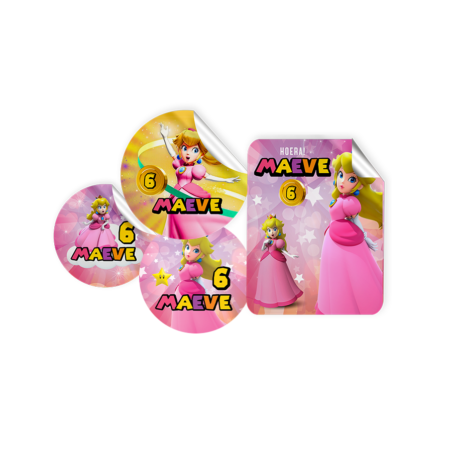 Gepersonaliseerde Princess Peach Stickers