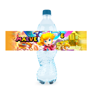 Gepersonaliseerde Princess Peach waterfles labels en stickers