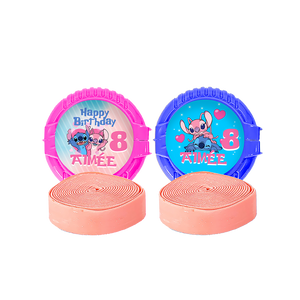 Gepersonaliseerde Stitch ronde kauwgom rollen