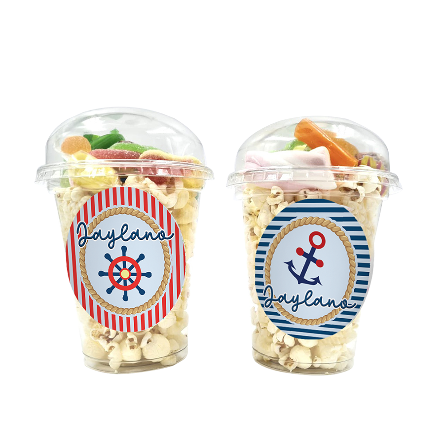 Gepersonaliseerde Matroos snoep en popcorn bekers