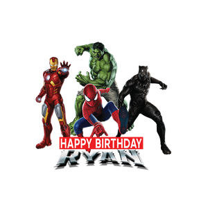 Gepersonaliseerde Marvel centerpiece (tafel decoratie)