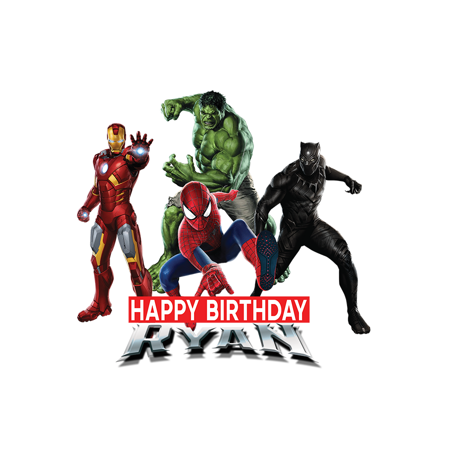 Gepersonaliseerde Marvel centerpiece (tafel decoratie)