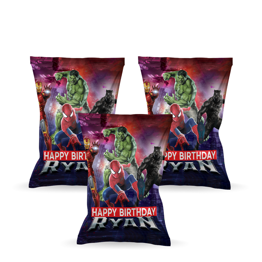 Gepersonaliseerde Marvel chips zakjes