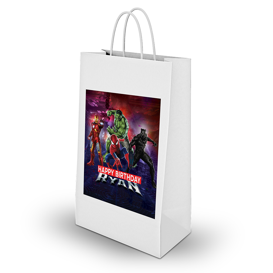 Gepersonaliseerde Marvel traktatie uitdeel tasjes