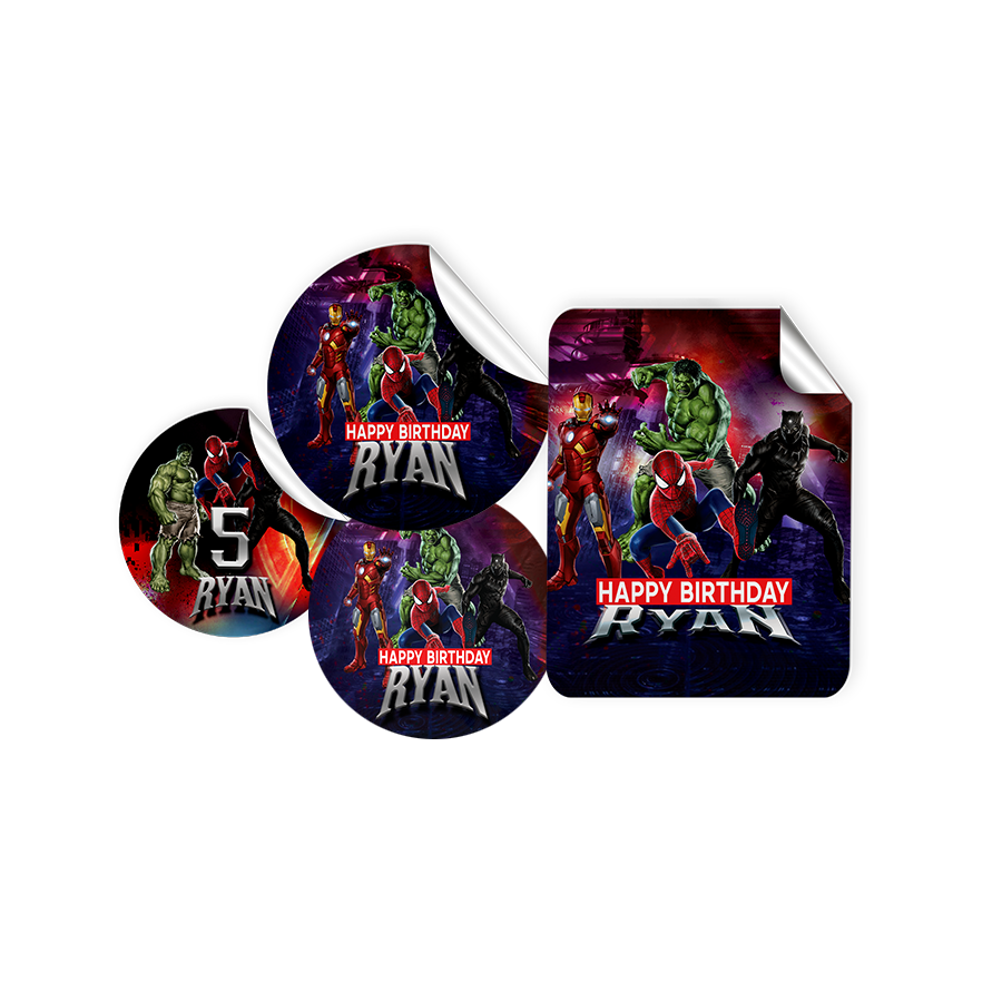 Gepersonaliseerde Marvel Stickers