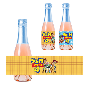 Gepersonaliseerde Toy Story Kinder champagne / Bubbelsap labels