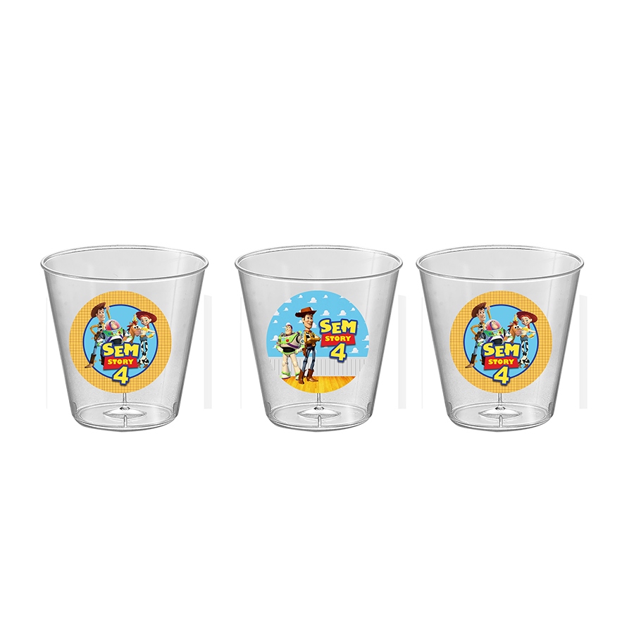 Gepersonaliseerde transparante Toy Story bekers