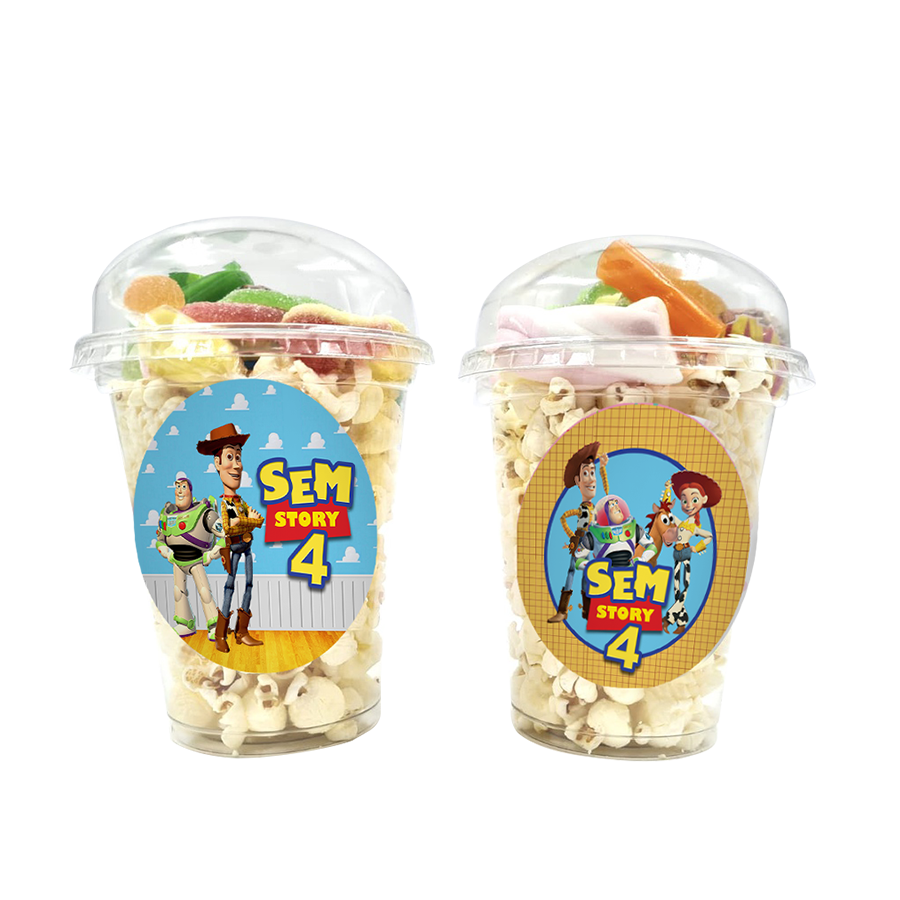 Gepersonaliseerde Toy Story snoep en popcorn bekers