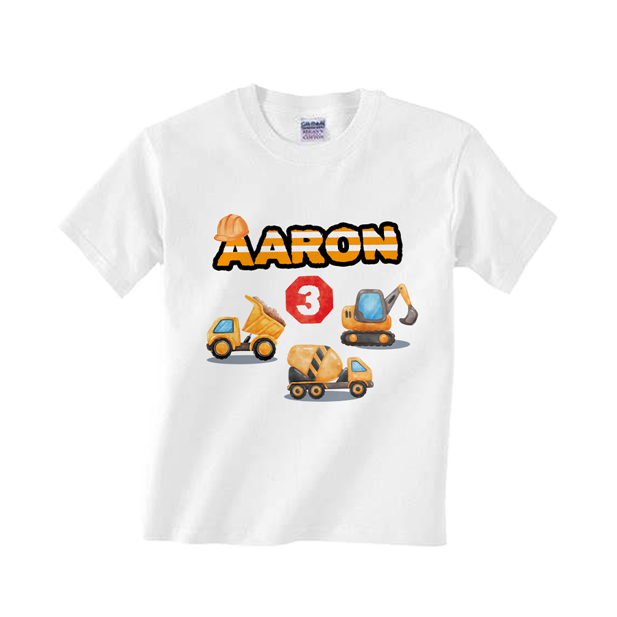 Gepersonaliseerde Graaf- en Bouwvoertuigen T-shirts