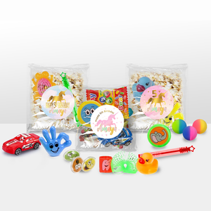 Gepersonaliseerde Golden Unicorn snoep en popcorn speelgoed traktatie