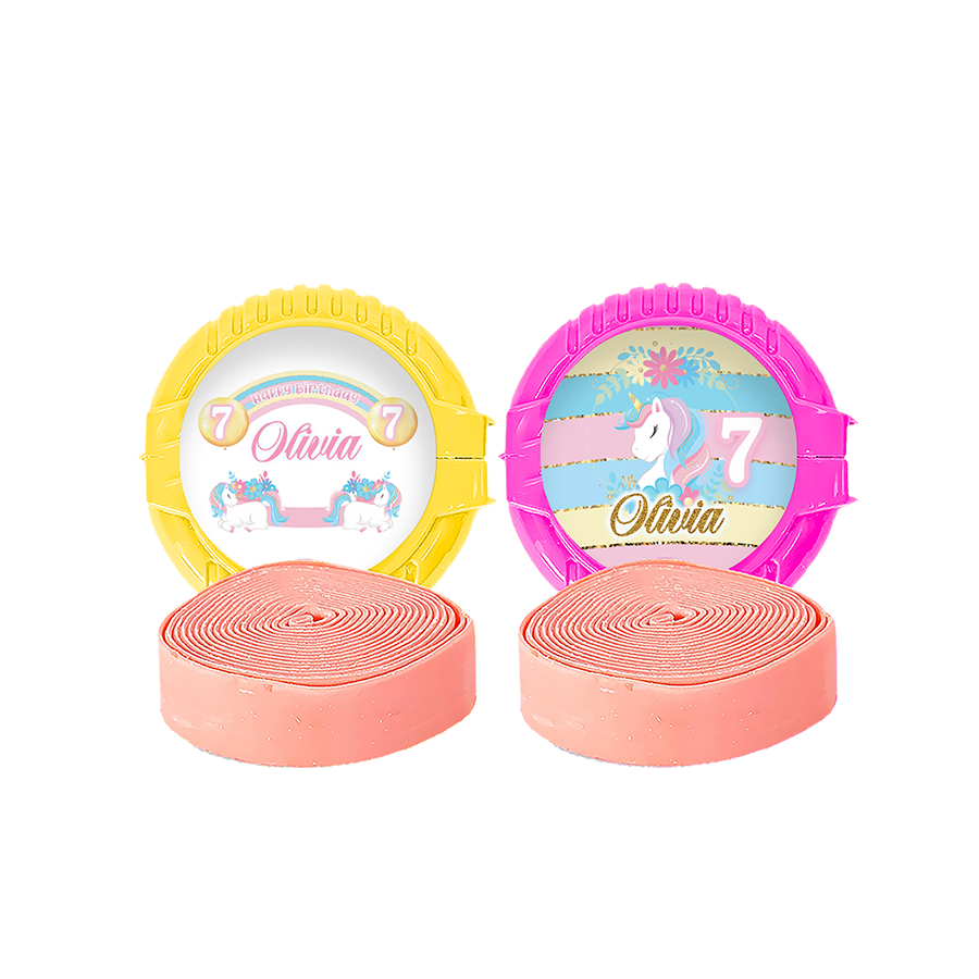 Gepersonaliseerde Unicorn ronde lollies