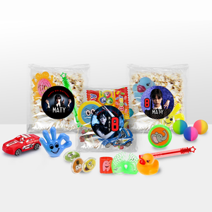 Gepersonaliseerde Wednesday snoep en popcorn speelgoed traktatie