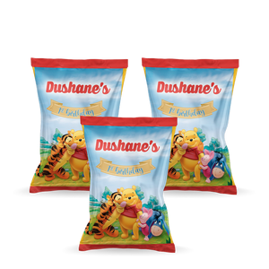 Gepersonaliseerde Winnie de Pooh popcorn uitdeelzakjes