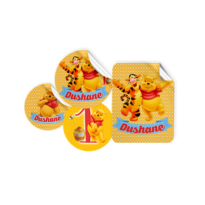 Gepersonaliseerde Winnie de Pooh Stickers