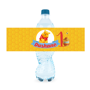 Gepersonaliseerde Winnie de Pooh waterfles labels en stickers
