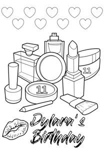 Gepersonaliseerde Makeup & Model kleurplaten