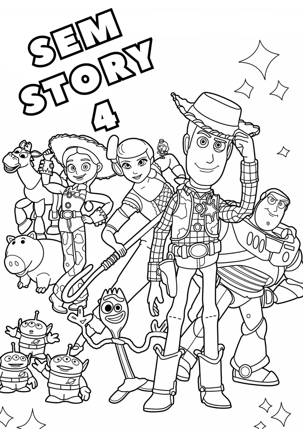Gepersonaliseerde Toy Story kleurplaten