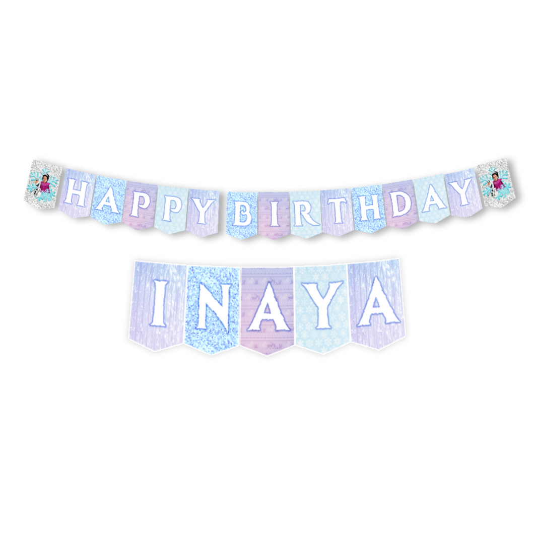 Gepersonaliseerde Frozen Feest slinger set