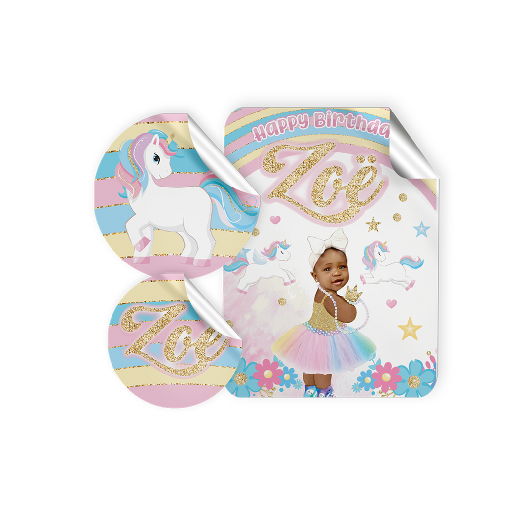 Gepersonaliseerde Unicorn Stickers