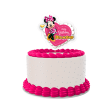 Afbeelding in Gallery-weergave laden, Gepersonaliseerde Minnie Mouse taart topper
