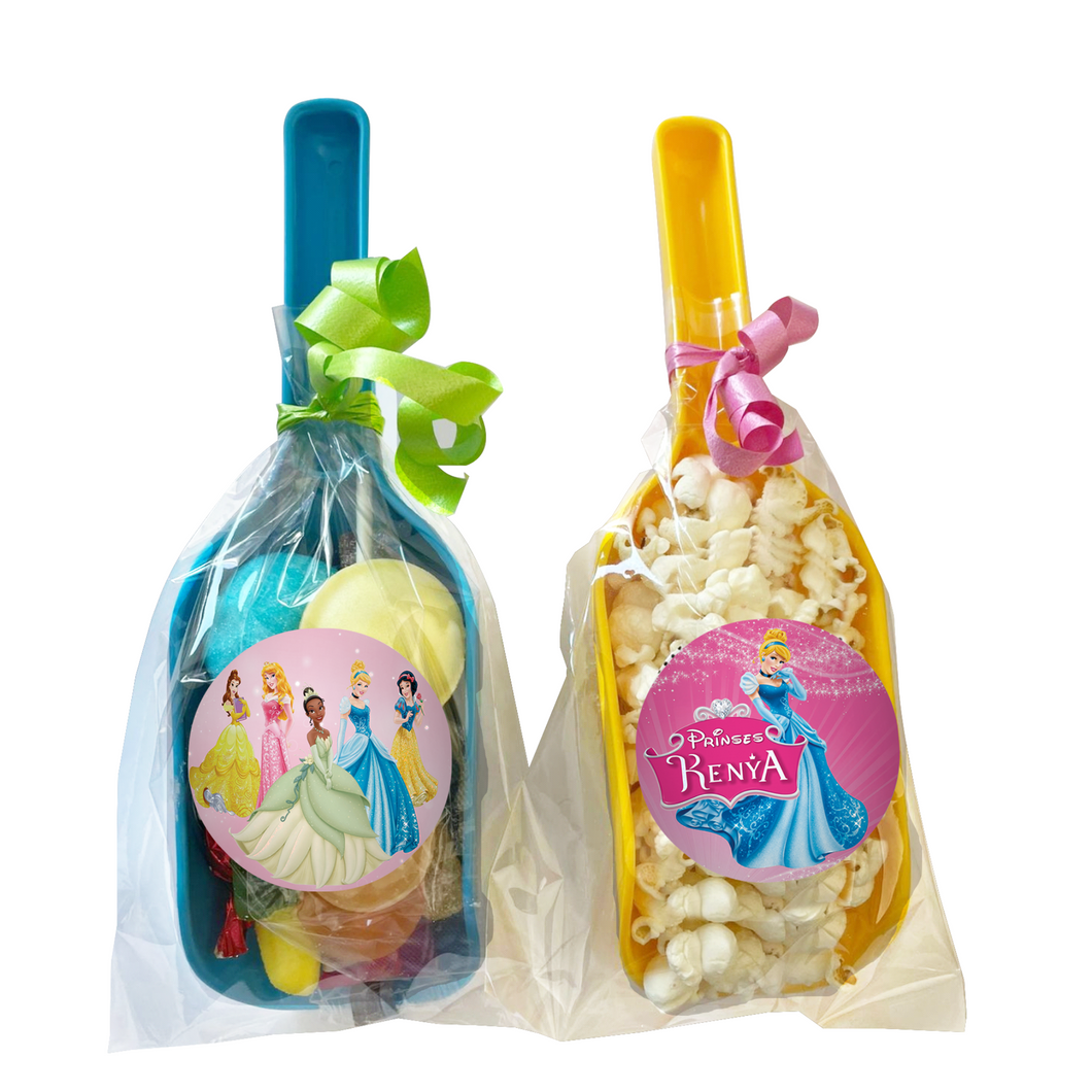 Gepersonaliseerde Prinsessen variatie snoep en popcorn schepjes