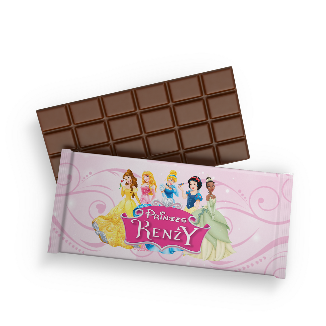 Gepersonaliseerde Prinsessen variatie chocoladereep