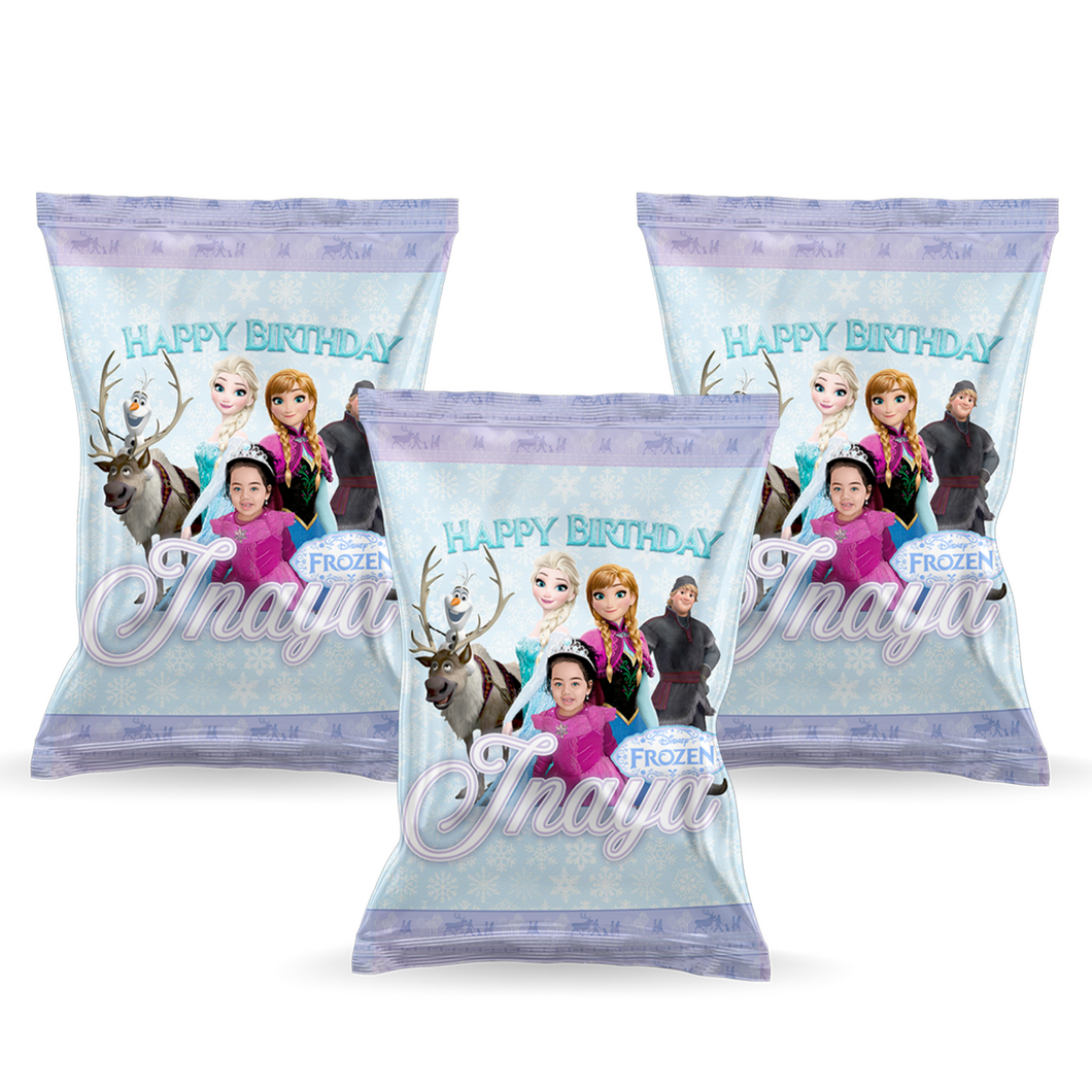 Gepersonaliseerde Frozen popcorn uitdeelzakjes