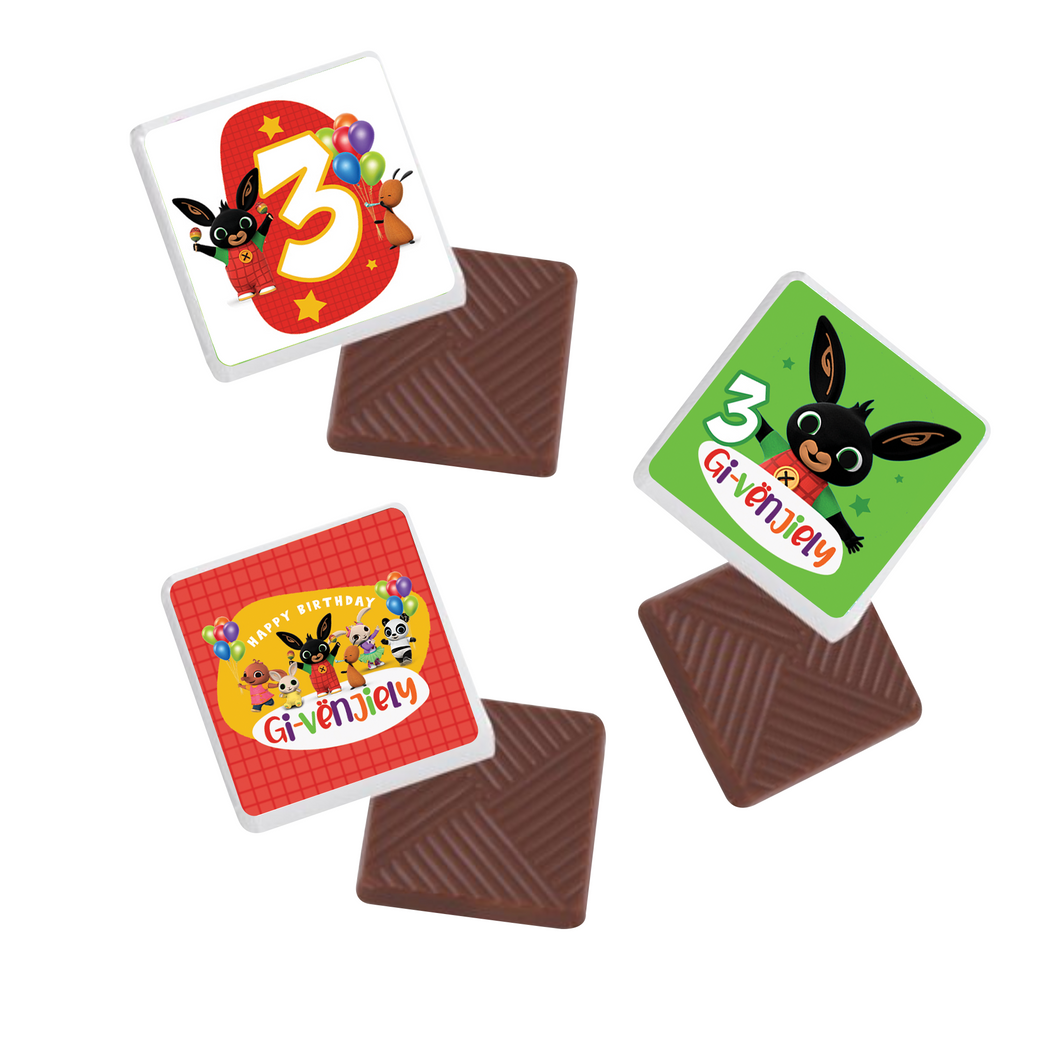 Gepersonaliseerde Bing Bunny napolitaanse chocolaatjes