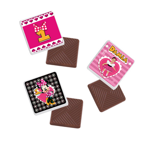 Gepersonaliseerde Minnie Mouse napolitaanse chocolaatjes