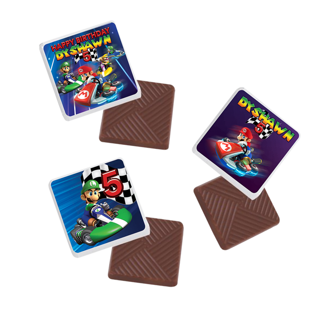 Gepersonaliseerde Mario Kart napolitaanse chocolaatjes