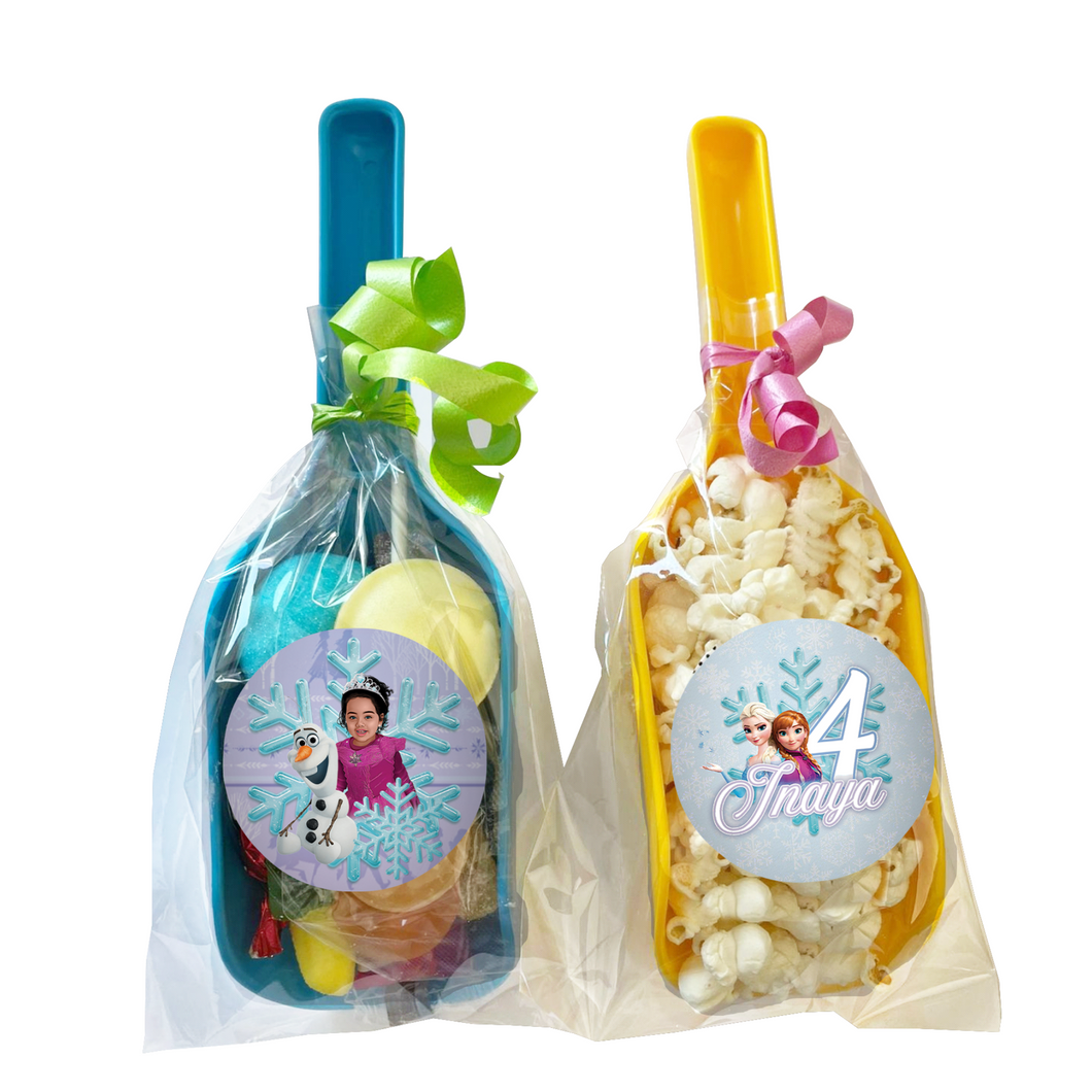 Gepersonaliseerde Frozen snoep en popcorn schepjes