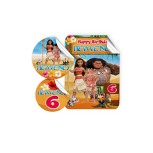 Afbeelding in Gallery-weergave laden, Gepersonaliseerde Moana Vaiana Stickers
