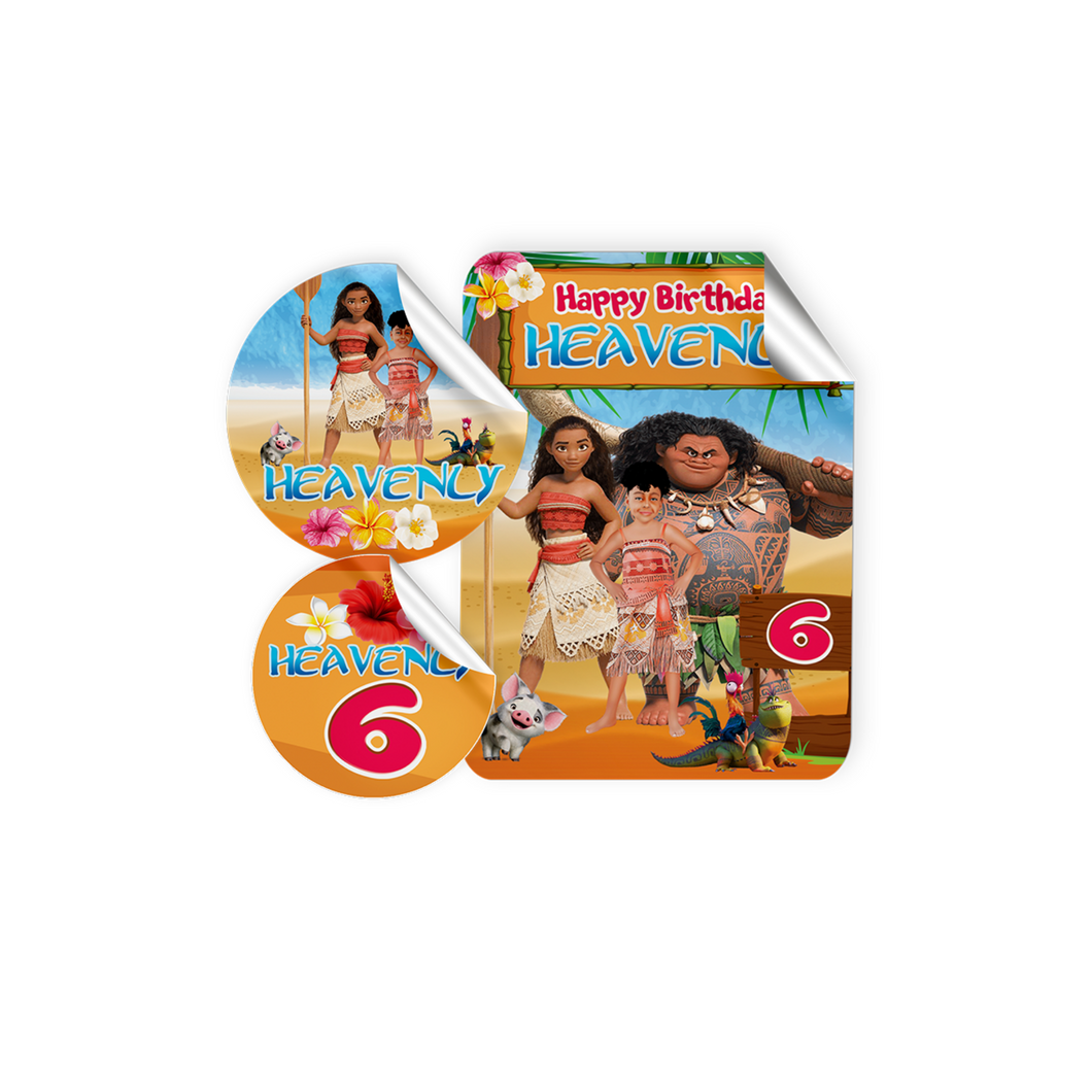 Gepersonaliseerde Moana Vaiana Stickers