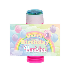 Gepersonaliseerde Regenboog Pastel  bellenblaas