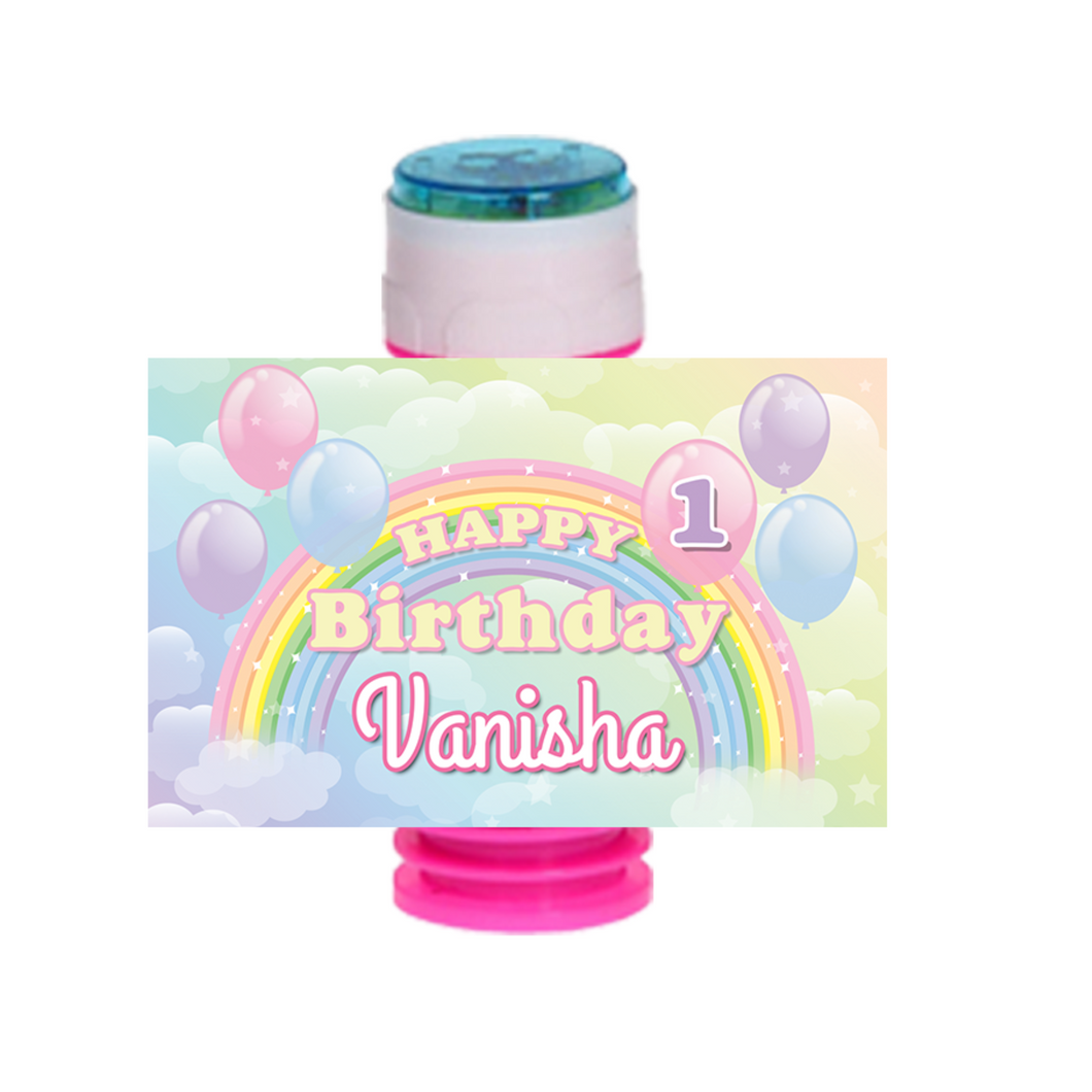 Gepersonaliseerde Regenboog Pastel  bellenblaas