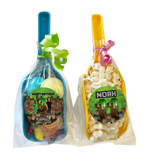 Gepersonaliseerde Minecraft snoep en popcorn schepjes