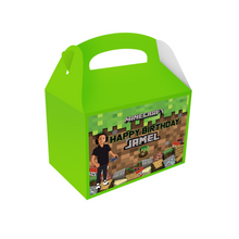 Afbeelding in Gallery-weergave laden, Gepersonaliseerde Minecraft traktatie uitdeel doos
