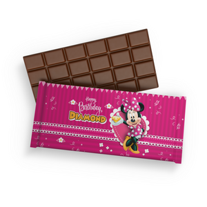 Gepersonaliseerde Minnie Mouse chocoladereep