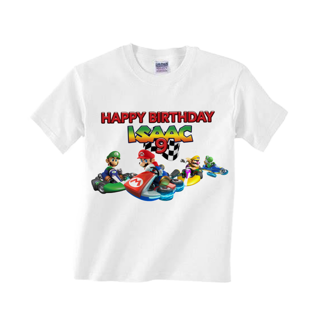 Gepersonaliseerde Mario Kart T-shirts