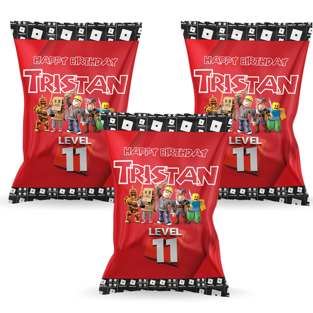 Gepersonaliseerde Roblox popcorn uitdeelzakjes