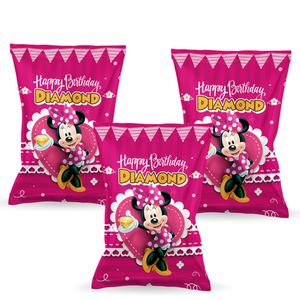 Gepersonaliseerde Minnie Mouse chips zakjes