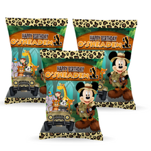 Afbeelding in Gallery-weergave laden, Gepersonaliseerde Mickey Safari chips zakjes
